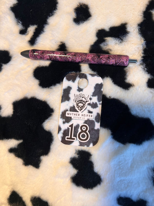 Pink Butterfly Pen